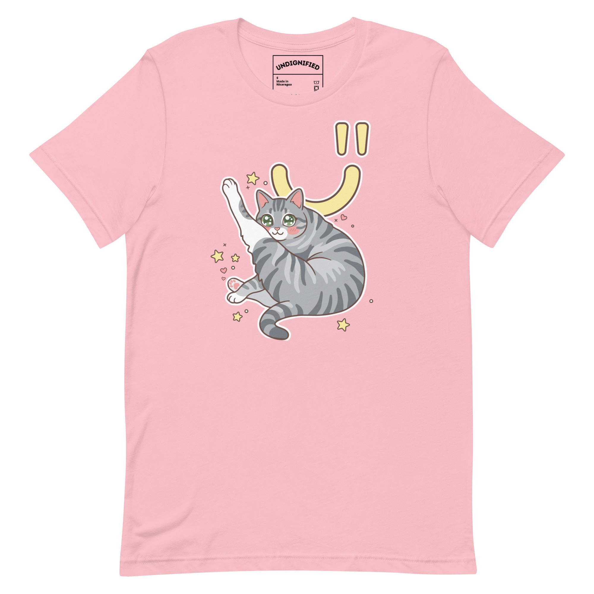 Pink ◡̎ Kawaii Tabby Cat T-Shirt